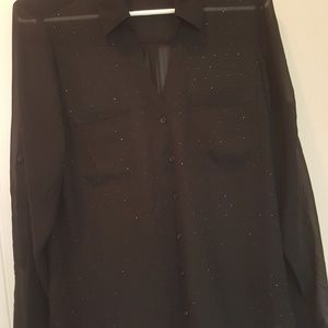 Express portifino sheer blouse